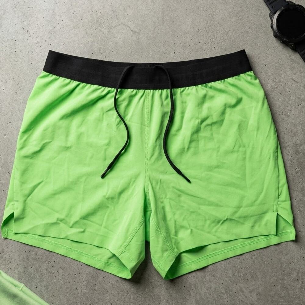 All in Motion Women's Lined Running Shorts Size Large Neon Green Athletic